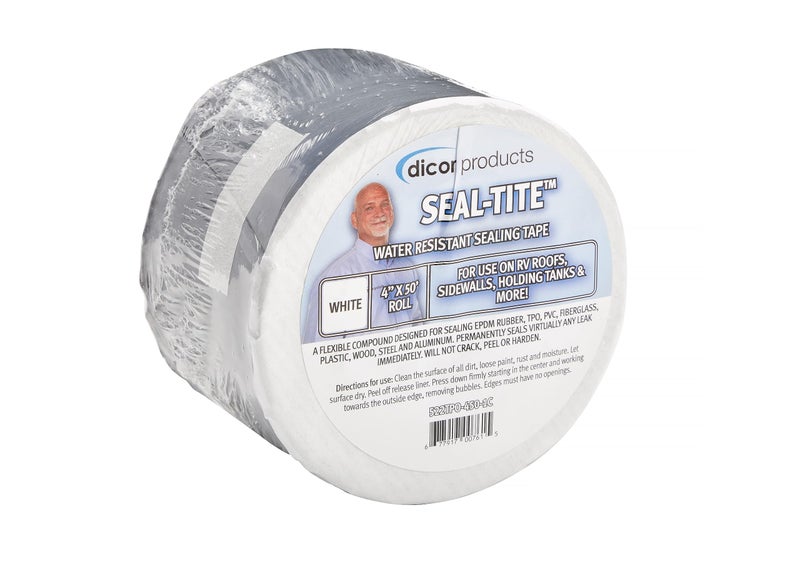 Dicor 522TPO-450-1C Seal-Tite RV, Trailer, Motorhome Sealing Repair Tape - 4" x 50' - White - Image 2